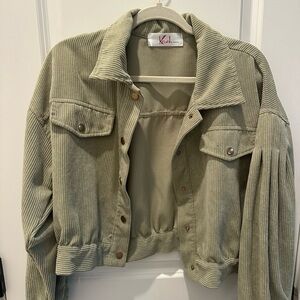 Krush Green Corduroy Utility Jacket